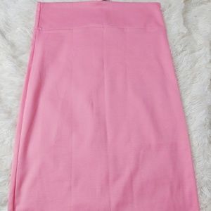 Agnes & Dora Solid Pink Pencil Skirt